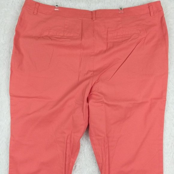 Jessica London Womens Pants Tapered Stretch Orange Pockets Plus 24 New - Picture 4 of 13